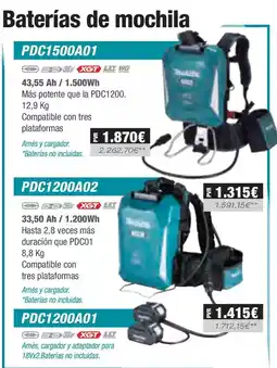 Ferri Makita - bateria de mochila oferta