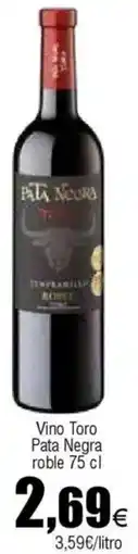 FROIZ PATA NEGRA Vino Toro roble oferta
