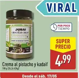 ALDI Crema al pistacho y kadaif oferta