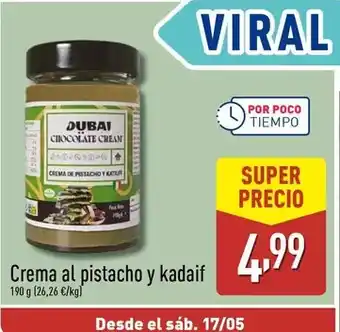 ALDI Crema al pistacho y kadaif oferta
