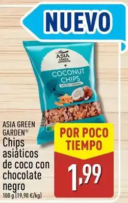 ALDI Asia green garden - chips asiaticos de coco con chocolate negro oferta