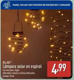 ALDI Belavi - lámpara solar en espiral oferta