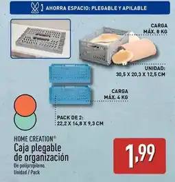 ALDI Home creation - caja plegable de organizacion oferta