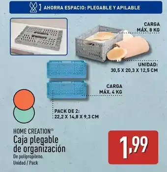 ALDI Home creation - caja plegable de organizacion oferta