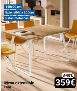 Centro Hogar Sanchez Mesa extensible loki oferta