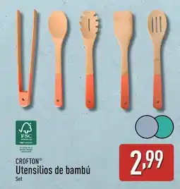 ALDI Crofton - utensilios de bambú oferta