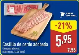 ALDI Costilla de cerdo adobada oferta