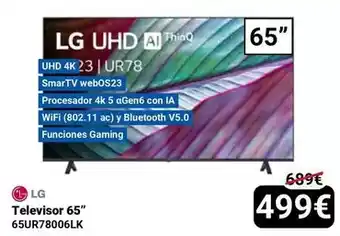 Centro Hogar Sanchez Lg - televisor 65 65ur78006lk oferta