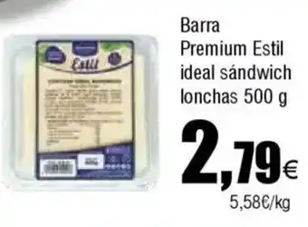 FROIZ Barra Premium Estil ideal sandwich lonchas oferta