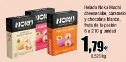FROIZ NOKU Helado Mochi cheesecake, caramelo y chocolate blanco, fruta de la pasión 6 u oferta