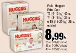 FROIZ HUGGIES Pañal Extra Care oferta