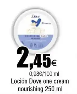 FROIZ DOVE Loción one cream nourishing oferta