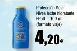 FROIZ NIVEA Protección Solar leche hidratante FP50+ 100 ml (formato viaje) oferta