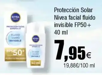 FROIZ NIVEA Protección Solar facial fluido invisible FP50+ oferta