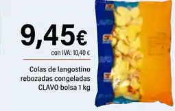 Cash Ifa CLAVO Colas de langostino rebozadas congeladas oferta
