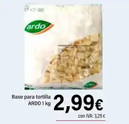 Cash Ifa ARDO Base para tortilla oferta