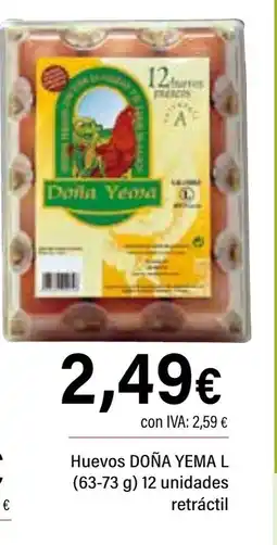 Cash Ifa DOÑA YEMA Huevos L12 unidades retráctil oferta