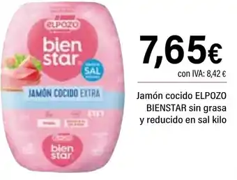Cash Ifa ELPOZO BIENSTAR Jamón cocido sin grasa y reducido en sal oferta