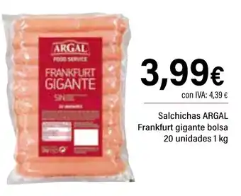 Cash Ifa ARGAL Salchichas Frankfurt gigante bolsa oferta