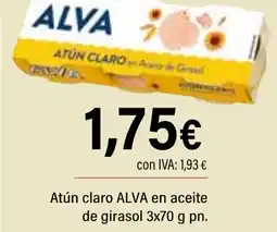 Cash Ifa ALVA Atún claro en aceite de girasol oferta