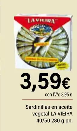 Cash Ifa LA VIEIRA Sardinillas en aceite vegetal 40/50 oferta