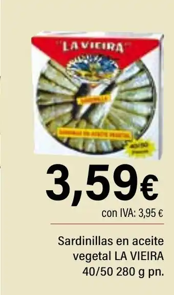 Cash Ifa LA VIEIRA Sardinillas en aceite vegetal 40/50 oferta