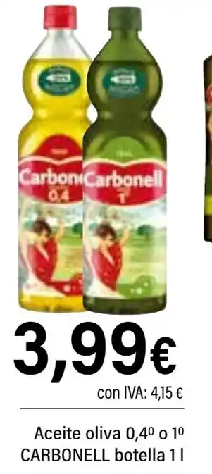 Cash Ifa CARBONELL Aceite oliva 0,40 o 1º oferta