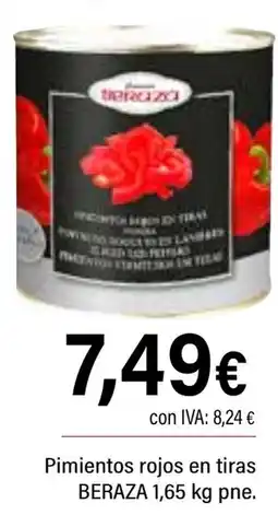 Cash Ifa BERAZA Pimientos rojos en tiras oferta