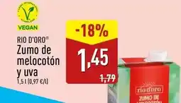 ALDI Rio d'oro - zumo de melocoton y uva oferta