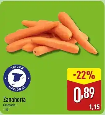 ALDI Origen - zanahoria oferta