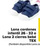 Carrefour Tex - lona cordones infantil 26-32 o lona 2 cierres bebé oferta