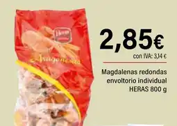 Cash Ifa HERAS Magdalenas redondas envoltorio individual oferta