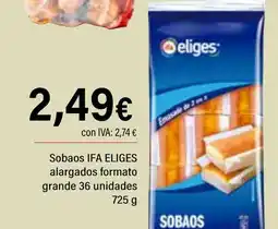 Cash Ifa IFA ELIGES Sobaos alargados formato grande 36 unidades oferta