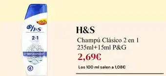 Sangüi H&s - champú clásico 2 en 1 oferta