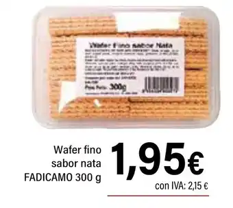 Cash Ifa FADICAMO Wafer fino sabor nata oferta