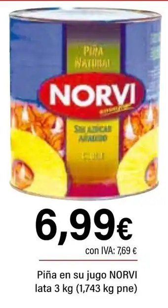 Cash Ifa NORVI Piña en su jugo oferta