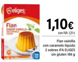 Cash Ifa IFA ELIGES Flan vainilla con caramelo líquido 2 sobres sin gluten oferta