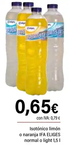 Cash Ifa IFA ELIGES Isotónico limón o naranja normal o light oferta