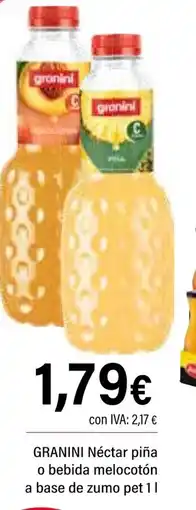 Cash Ifa GRANINI Néctar piña o bebida melocotón a base de zumo oferta