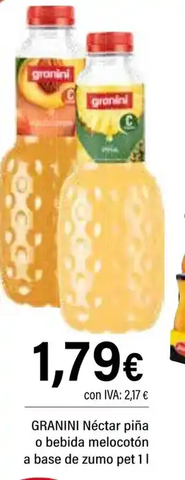 Cash Ifa GRANINI Néctar piña o bebida melocotón a base de zumo oferta