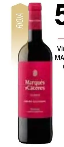 Cash Ifa MARQUÉS DE CÁCERES Vino tinto D.O.Ca.Rioja Crianza botella oferta