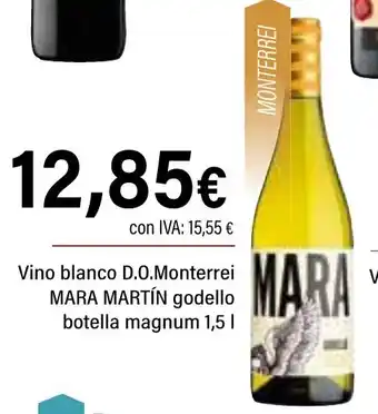 Cash Ifa MARA MARTÍN Vino blanco D.O.Monterre godello botella magnum oferta