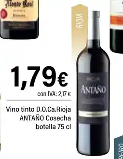 Cash Ifa ANTANO Vino tinto D.O.Ca.Rioja Cosecha oferta