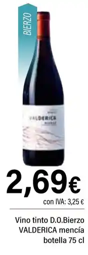 Cash Ifa VALDERICA Vino tinto D.O.Bierzo mencía oferta