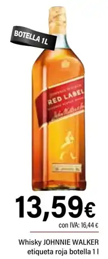 Cash Ifa JOHNNIE WALKER Whisky etiqueta roja oferta