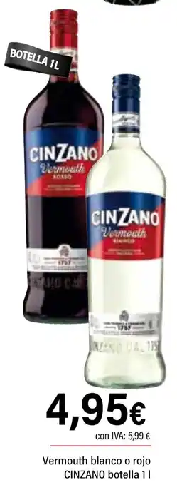 Cash Ifa CINZANO Vermouth blanco o rojo oferta