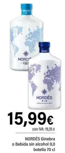Cash Ifa NORDÉS Ginebra o Bebida sin alcohol 0,0 oferta