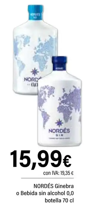 Cash Ifa NORDÉS Ginebra o Bebida sin alcohol 0,0 oferta