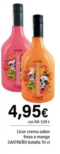 Cash Ifa CASTREÑO Licor crema sabor fresa o mango oferta