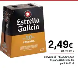 Cash Ifa ESTRELLA GALICIA Cerveza Tostada 0,0% botellín oferta